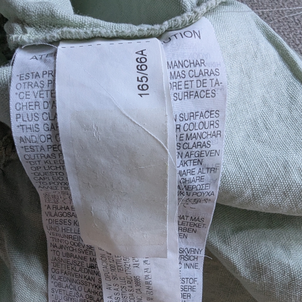 Zara Light Green Linen Ruffled Wrap Skirt - Picture 7 of 7